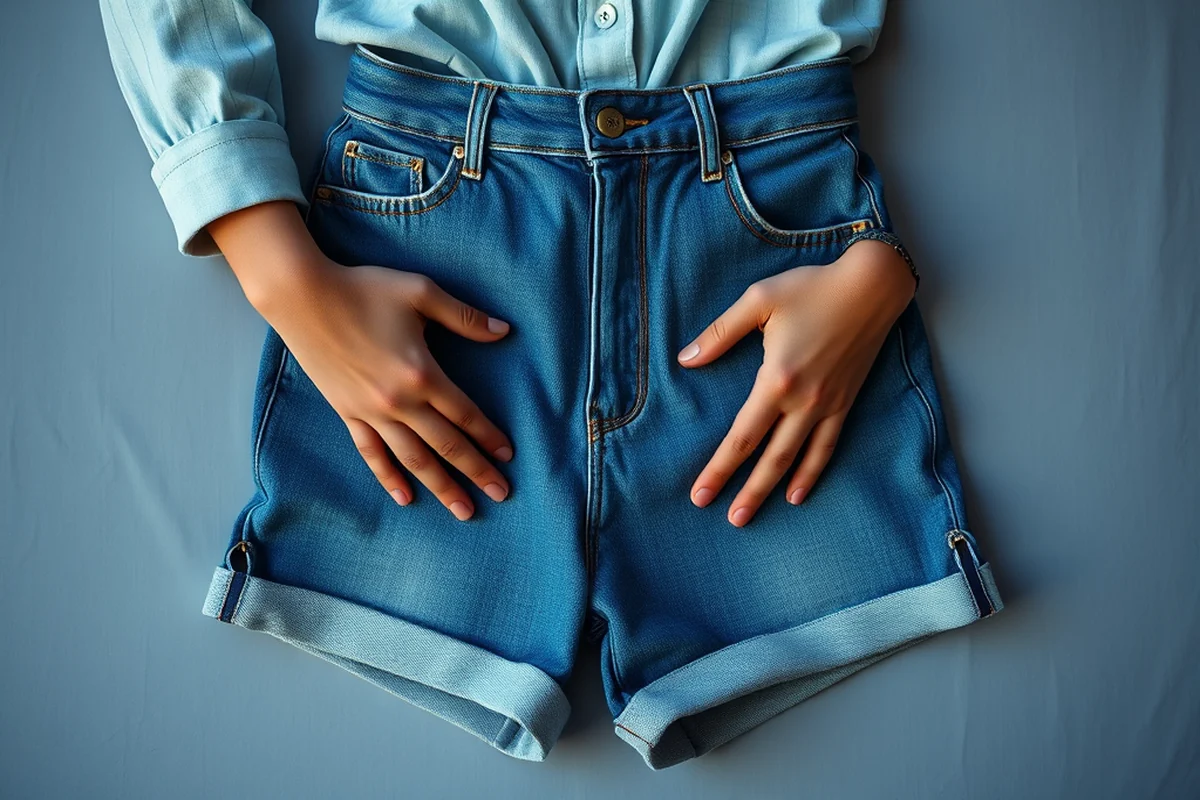 plus size denim shorts — Plus Size Denim Shorts (the finished result)